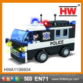 Hot vendendo blocos criativos 104pcs carro de polícia de bloco de construção de plástico